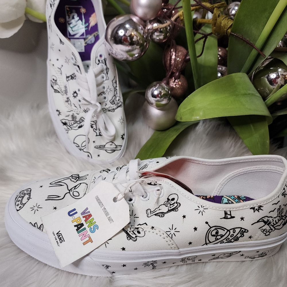 Vans Authentic "Unidentified U-Paint" sneakers women10.5 new - Picture 6 of 9